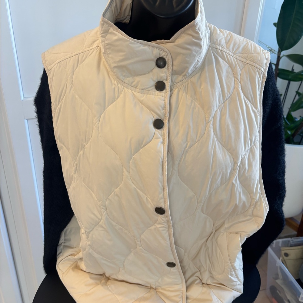 Cream Quilted Vest